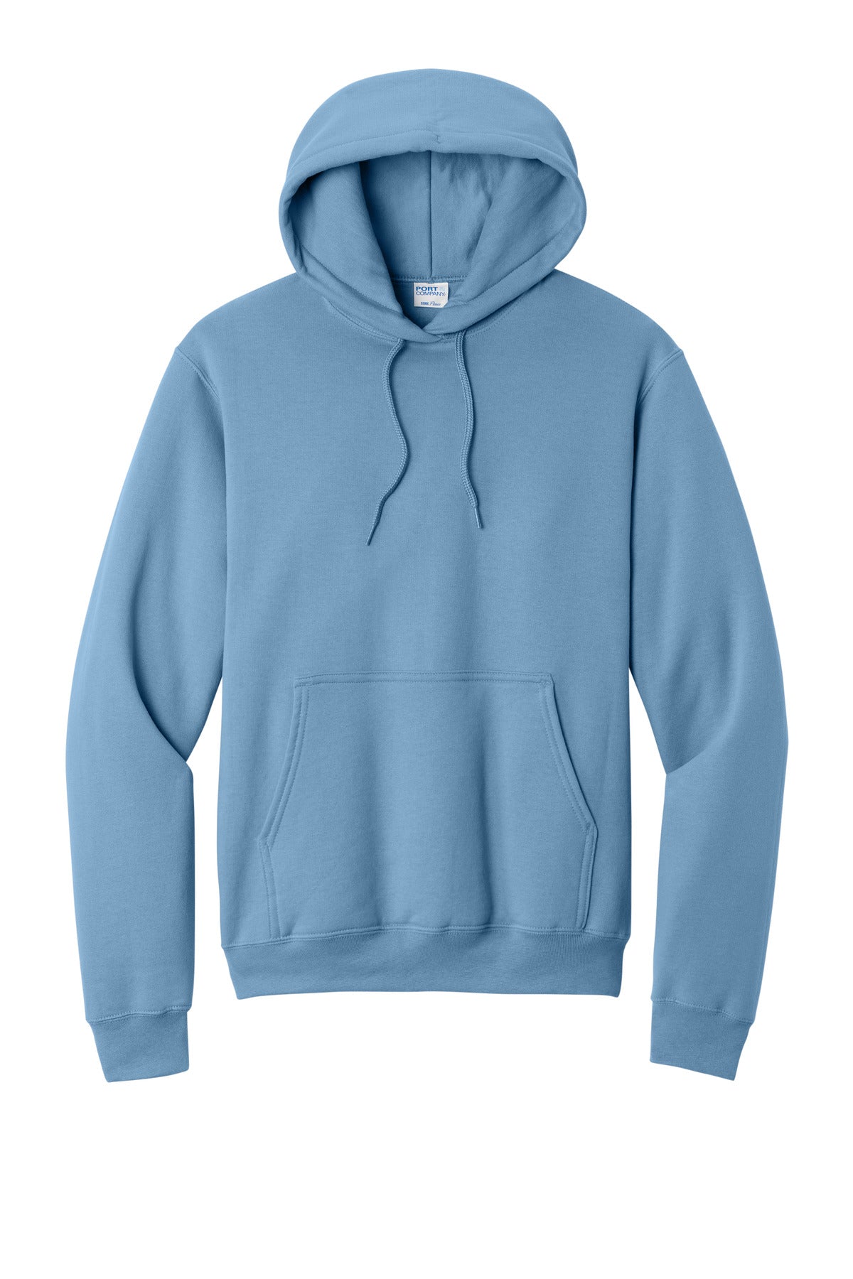 Front View of TundraBlu Port & Co Core Fleece Pullover Hooded Sweatshirt. PC78H