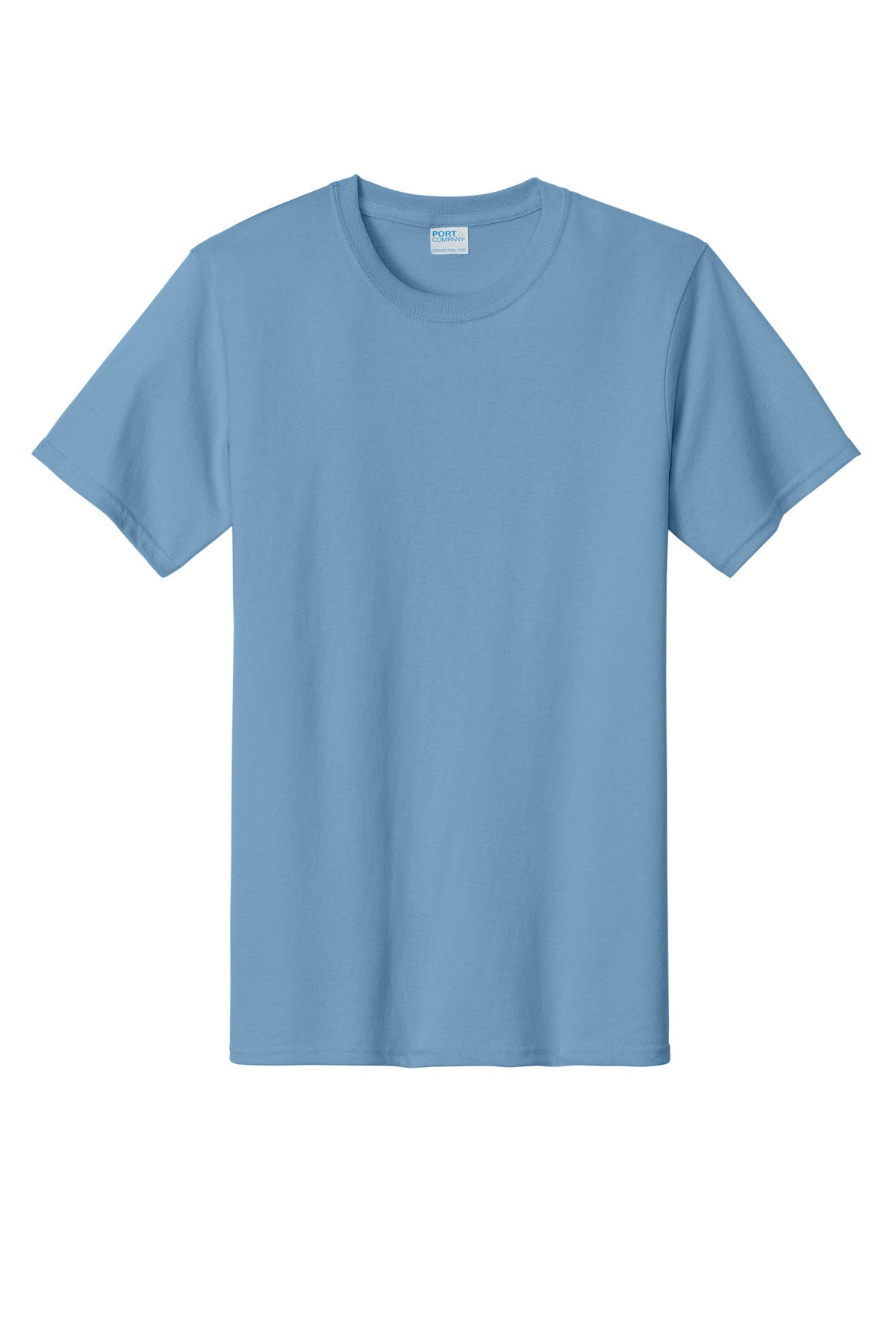 Front View of TundraBlu Port & Co Essential Tee. PC61