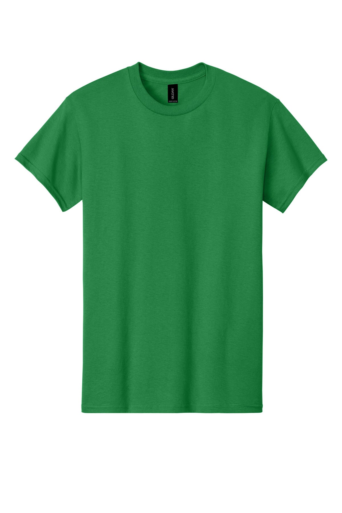 Front View of Turf Green Gildan - Heavy Cotton 100% Cotton T-Shirt. 5000
