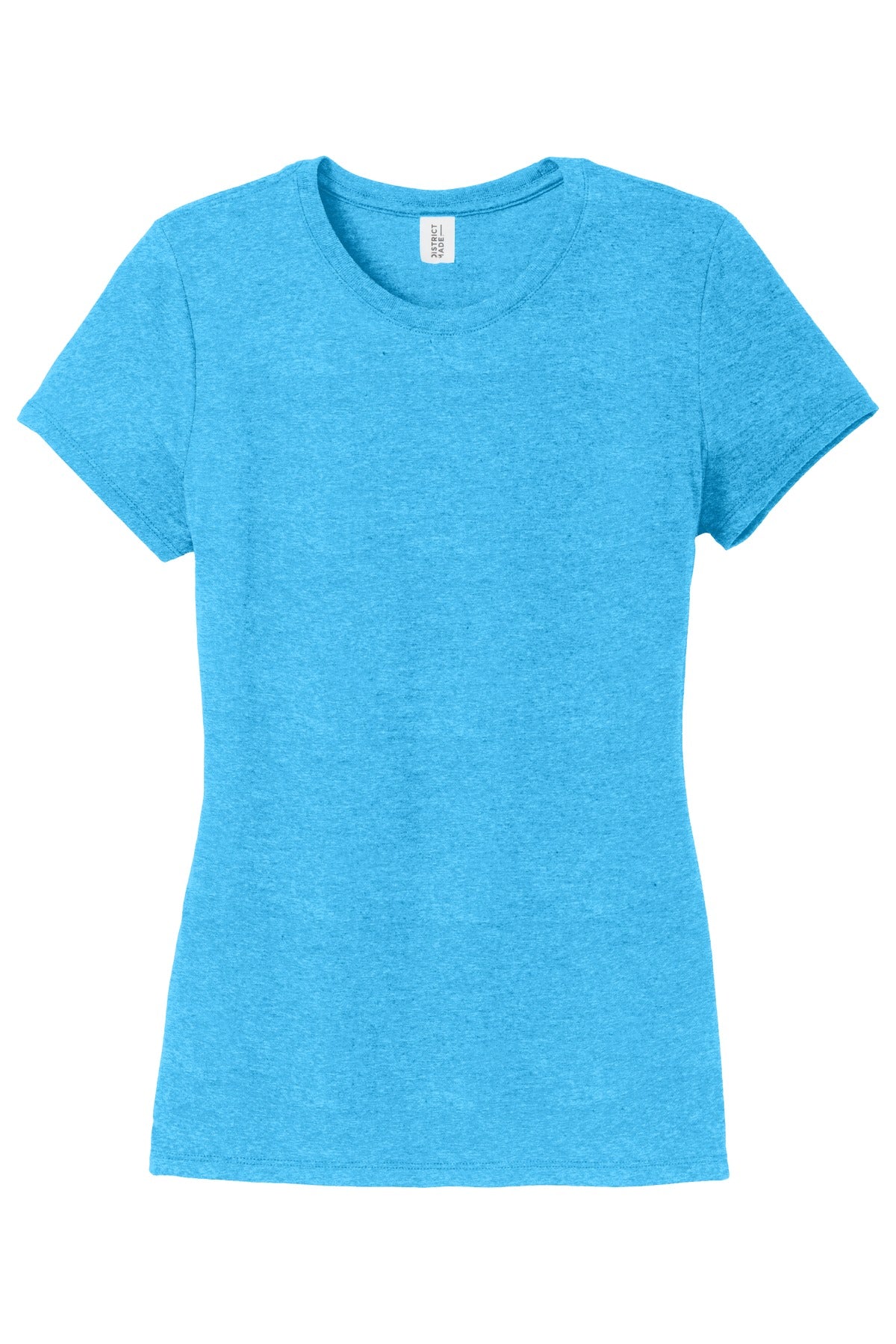 Front View of Turquoise Frst District Women's Perfect Tri Tee. DM130L