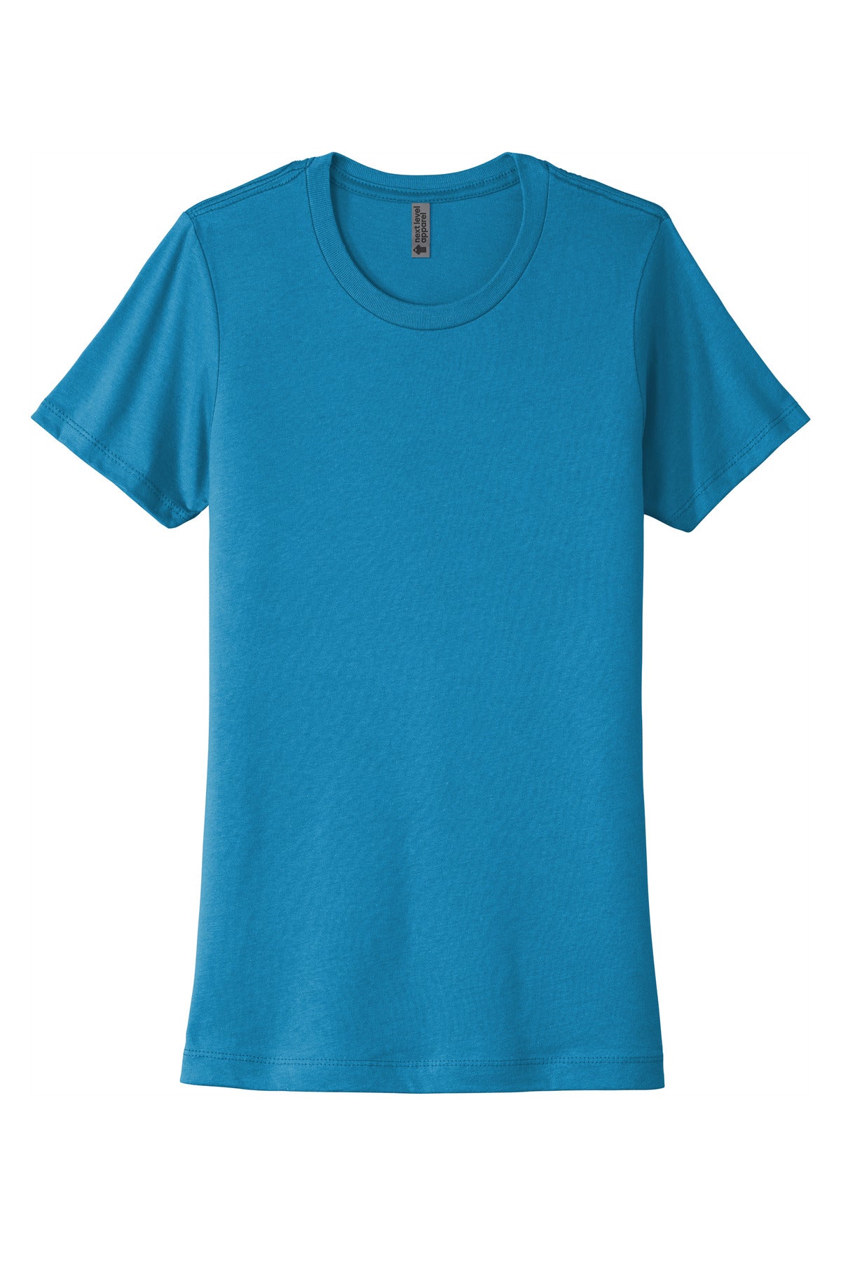Front View of Turquoise Next Level Apparel Women's Cotton Tee. NL3900