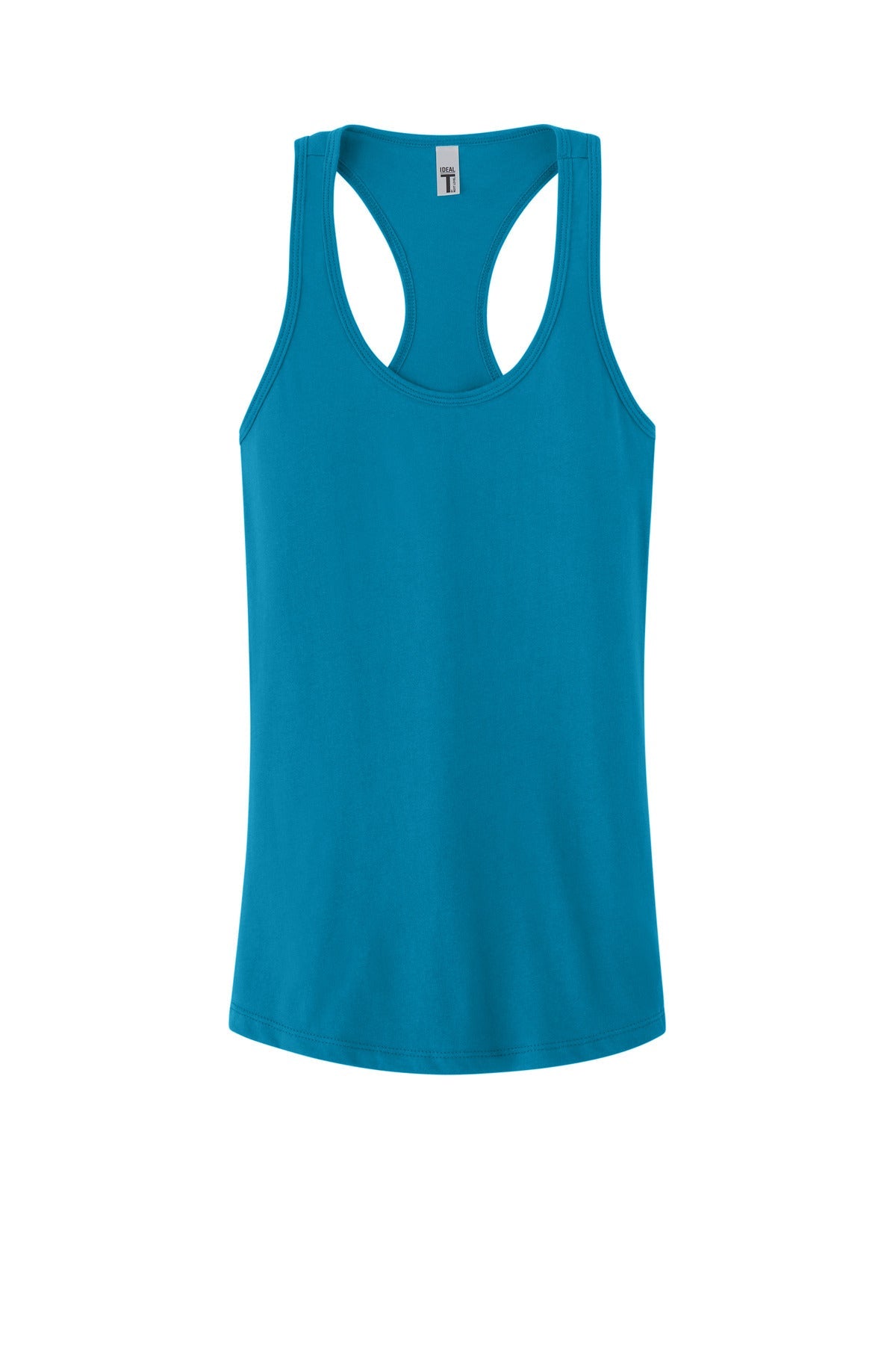 Front View of Turquoise Next Level Apparel Women's Ideal Racerback Tank NL1533