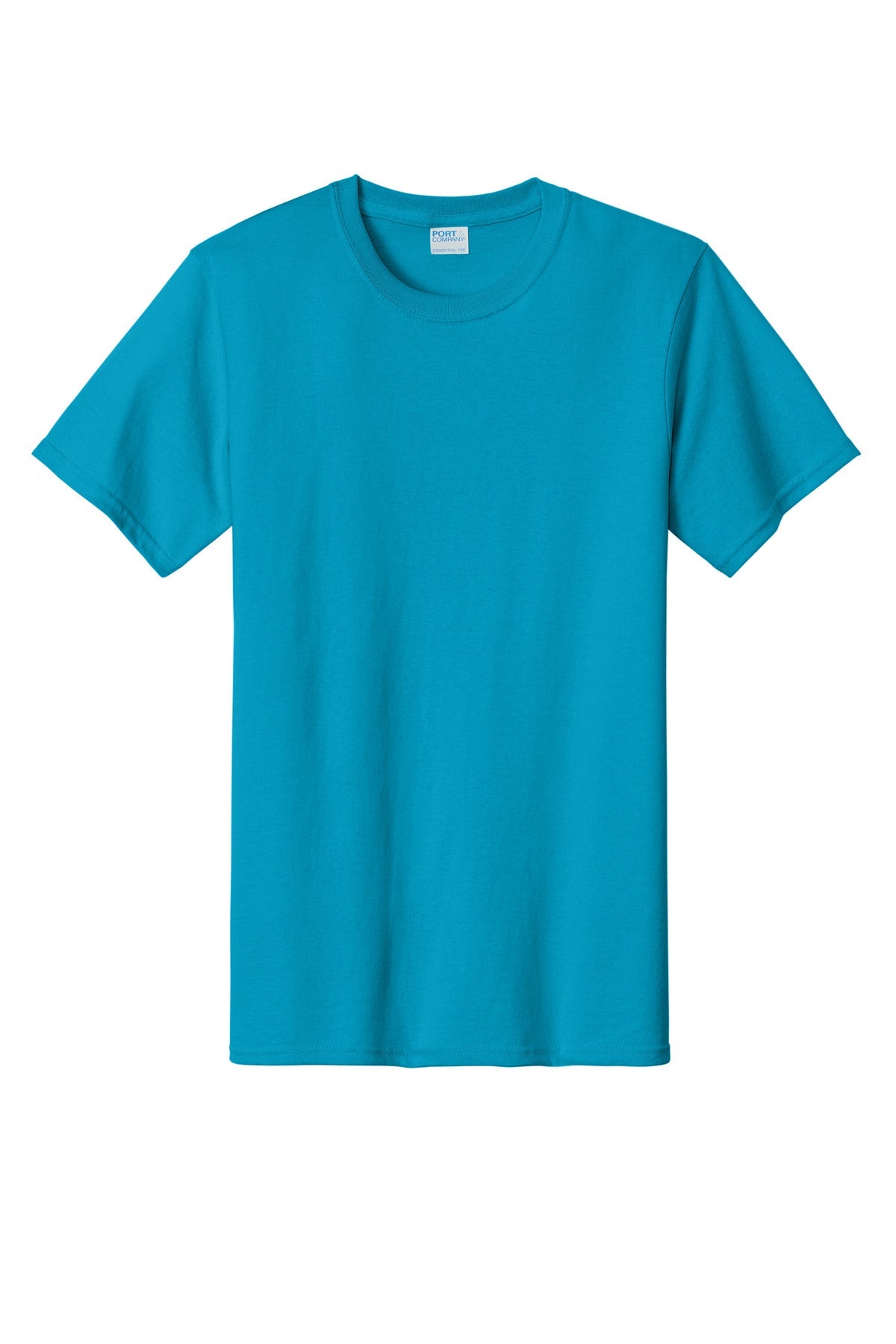 Front View of Turquoise Port & Co Essential Tee. PC61