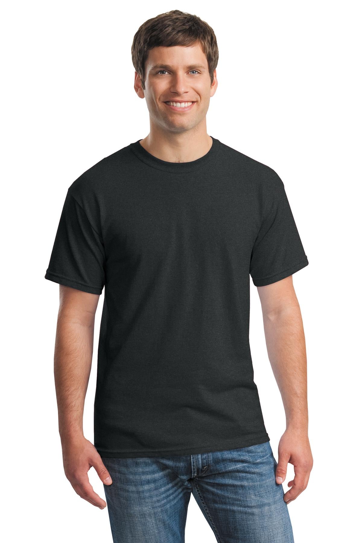 Front View of Tweed Gildan - Heavy Cotton 100% Cotton T-Shirt. 5000