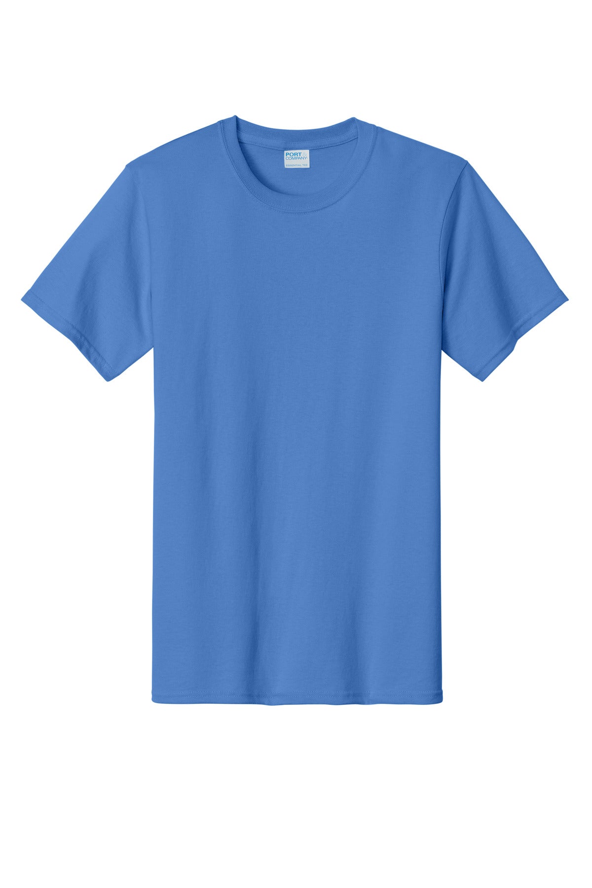 Front View of Ultramarine Port & Co Essential Tee. PC61
