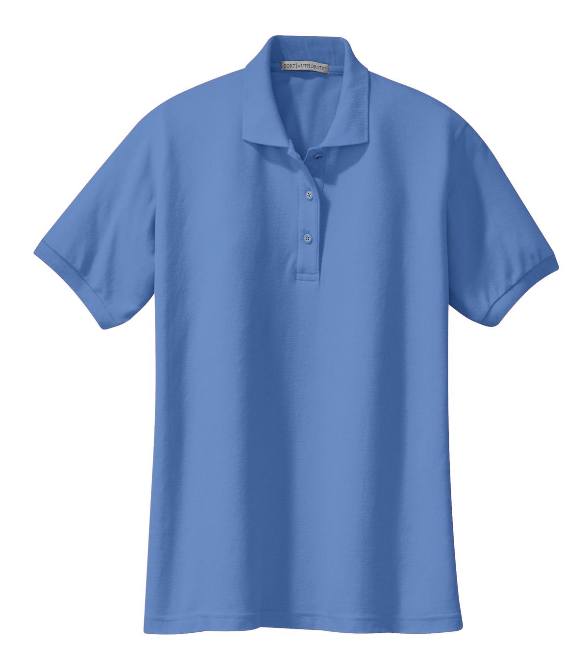 Front View of Ultramarn Blue Port Authority Women's Silk Touch Polo. L500