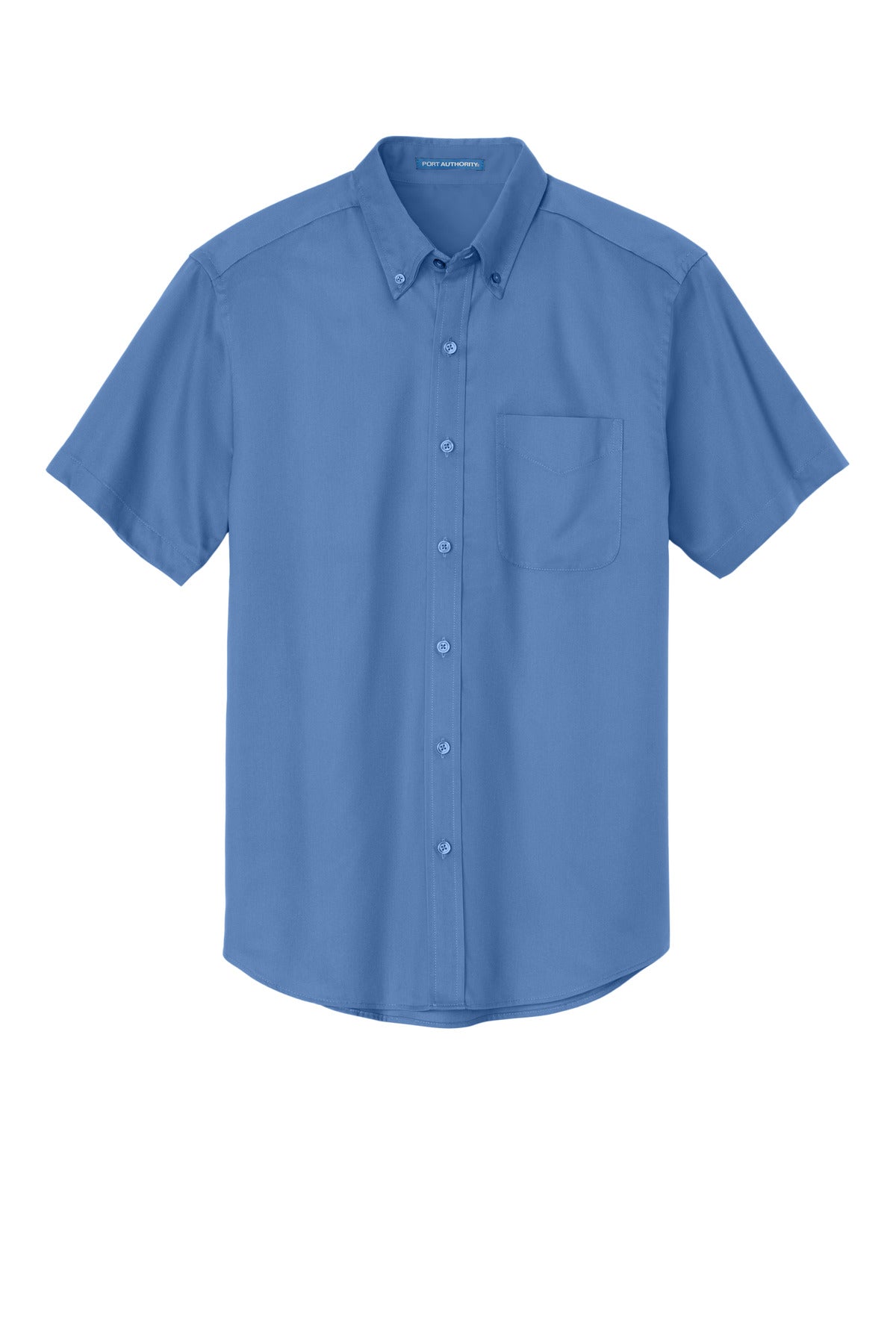Front View of Ultramarne Blu Port Authority Short Sleeve Easy Care Shirt. S508