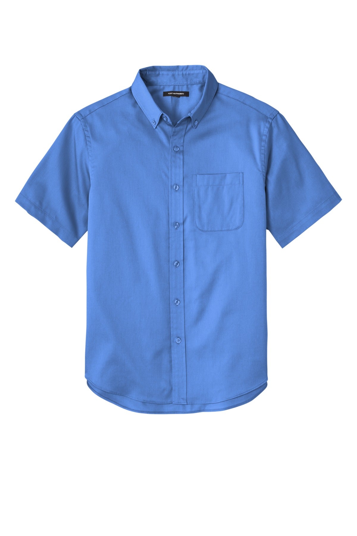 Front View of UltramrnBl Port Authority Short Sleeve SuperPro React Twill Shirt. W809