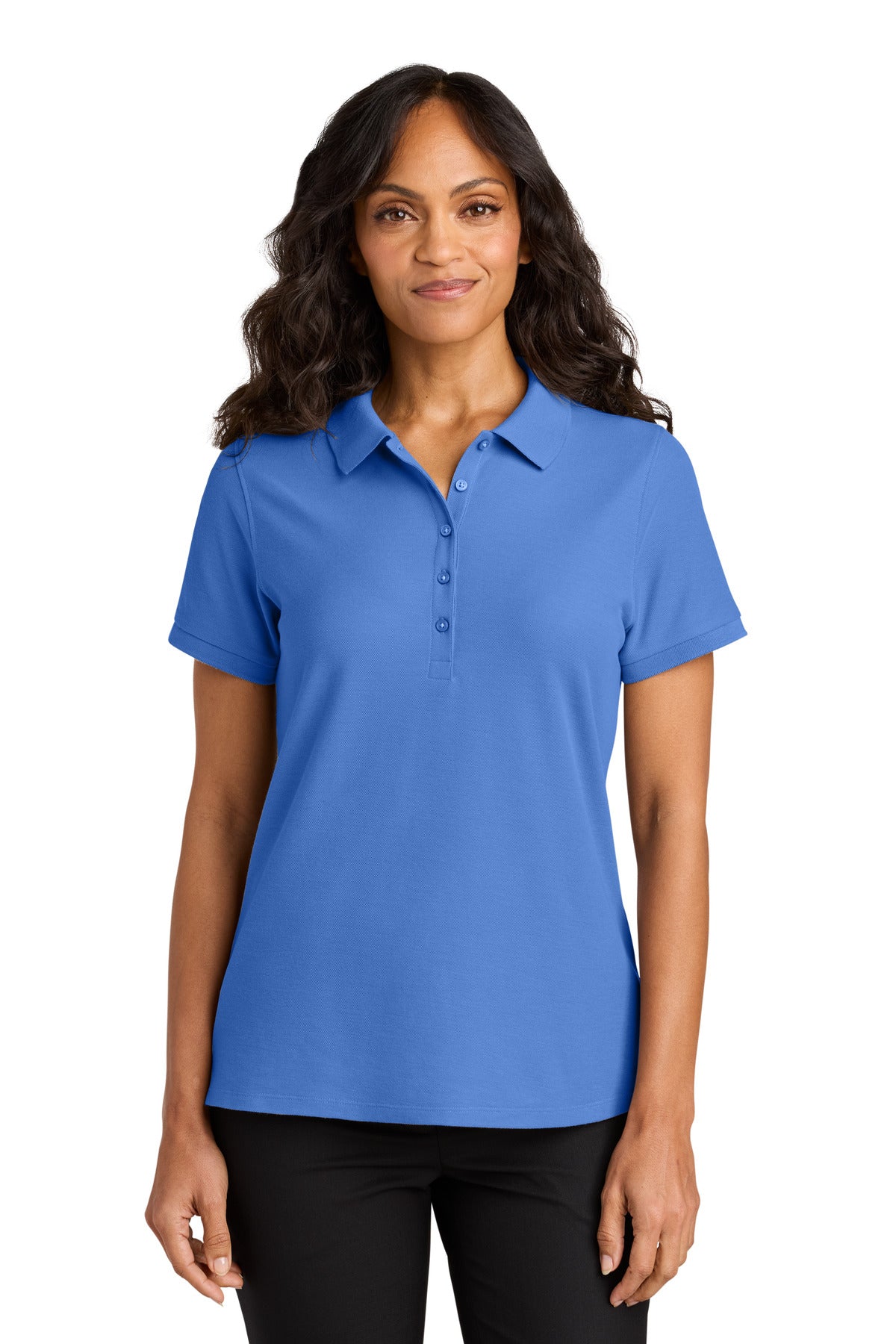 Front View of UltramrnBl Port Authority Women's Wearever Signature Pique Polo LK200