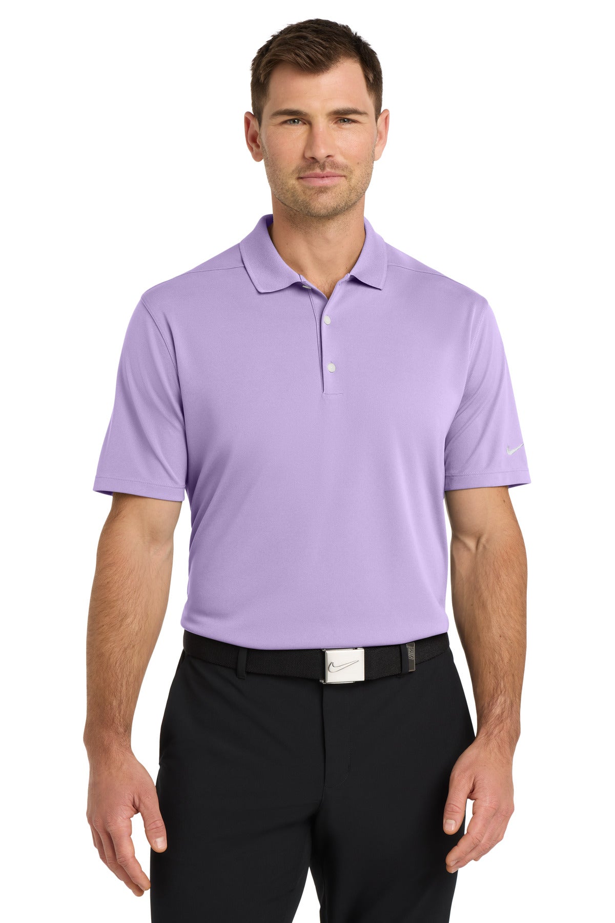 Front View of UrbanLilac Nike Dri-FIT Micro Pique 2.0 Polo NKDC1963
