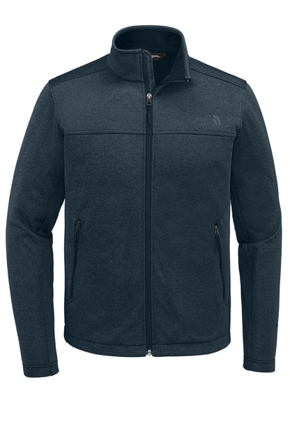 Front View of UrbNvyHt The North Face Chest Logo Ridgewall Soft Shell Jacket NF0A88D5