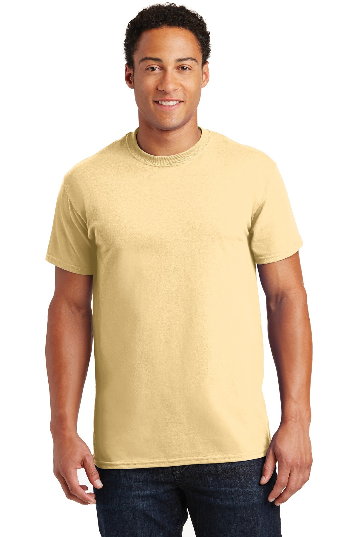 Front View of Vegas Gold Gildan - Ultra Cotton 100% US Cotton T-Shirt. 2000