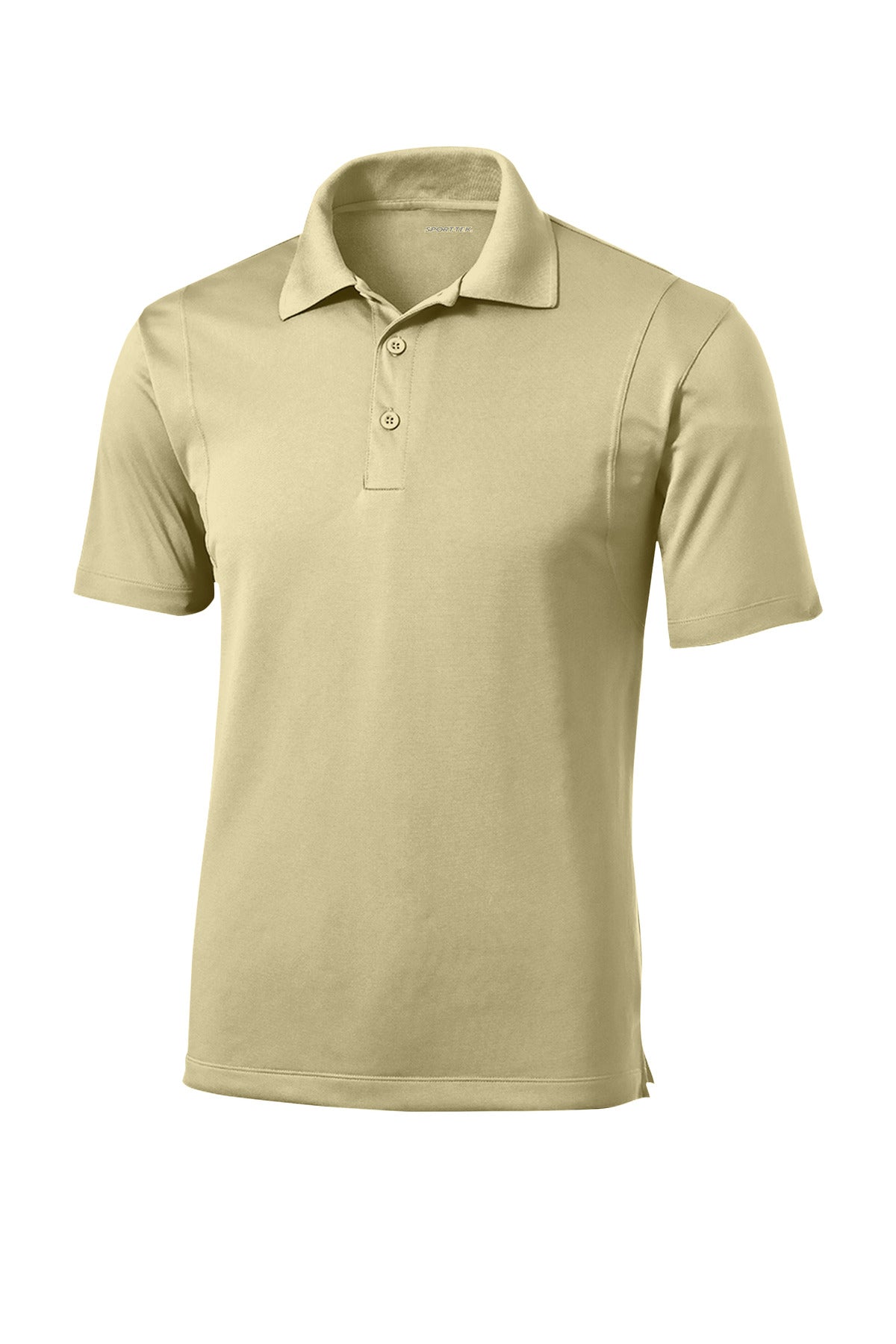 Front View of Vegas Gold Sport-Tek Micropique Sport-Wick Polo. ST650