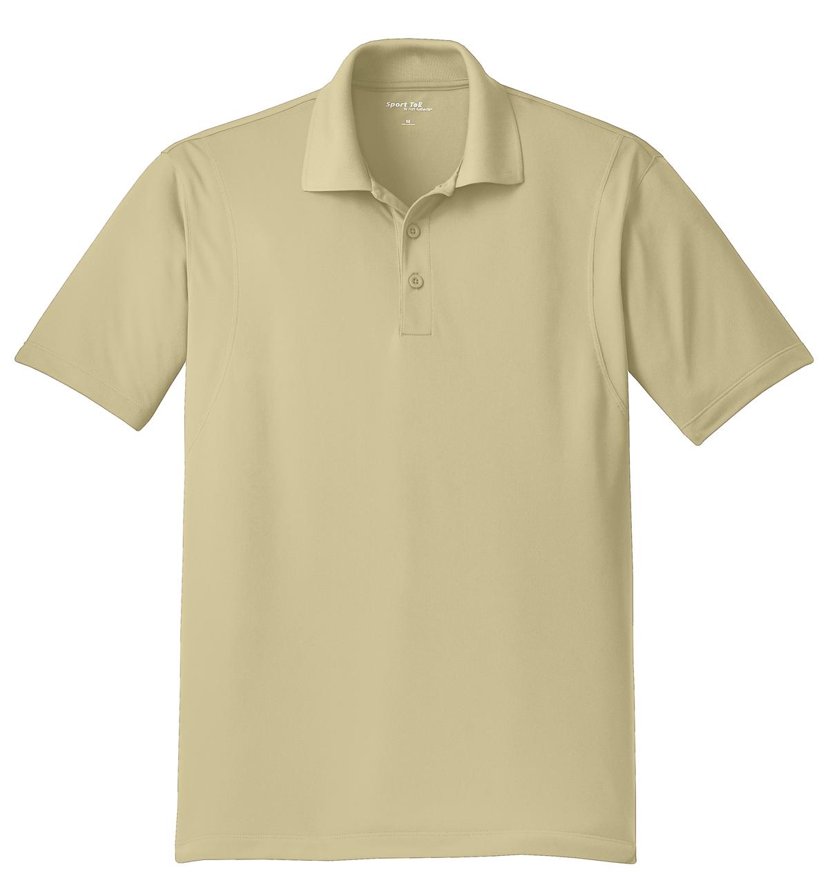 Front View of Vegas Gold Sport-Tek Micropique Sport-Wick Polo. ST650