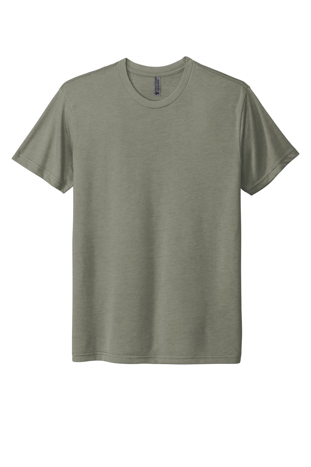 Front View of VenetnGray Next Level Apparel Adult Tri-Blend Tee. NL6010