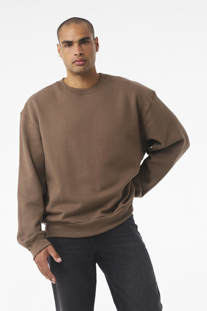 Front View of VintageBrn BELLA+CANVAS Unisex 10-Ounce Heavyweight Crewneck Sweatshirt BC4711