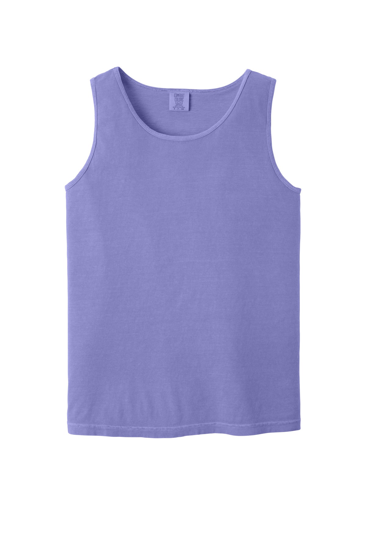Front View of Violet COMFORT COLORS Heavyweight Ring Spun Tank Top. 9360