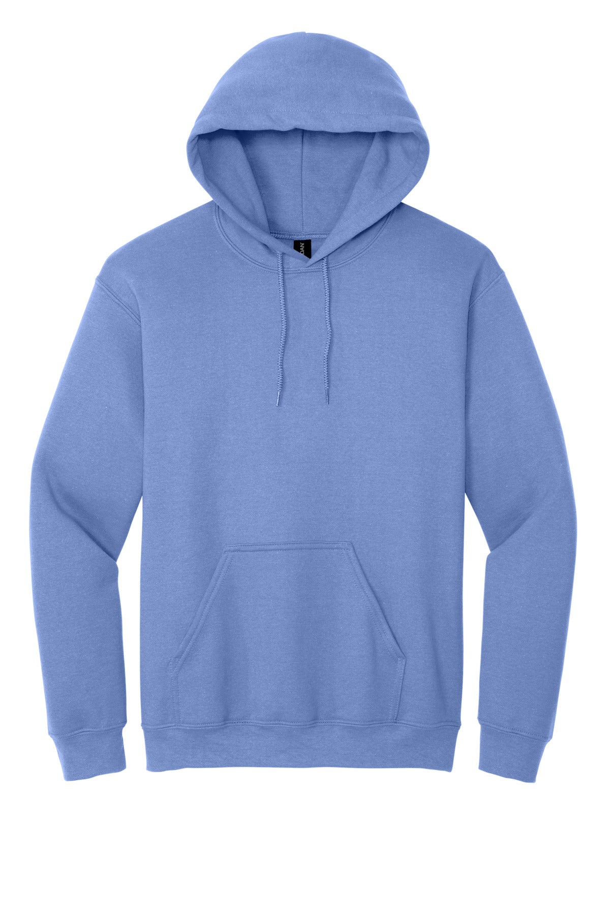 Front View of Violet Gildan - Heavy Blend Hooded Sweatshirt. 18500
