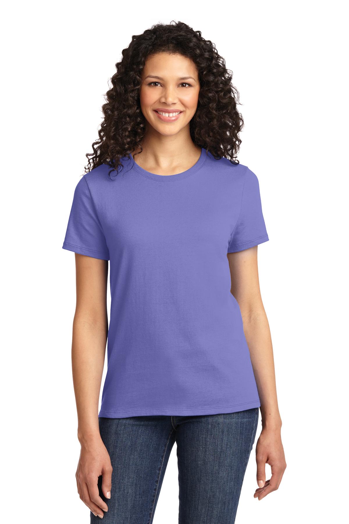 Front View of Violet Port & Co Women's Essential Tee. LPC61