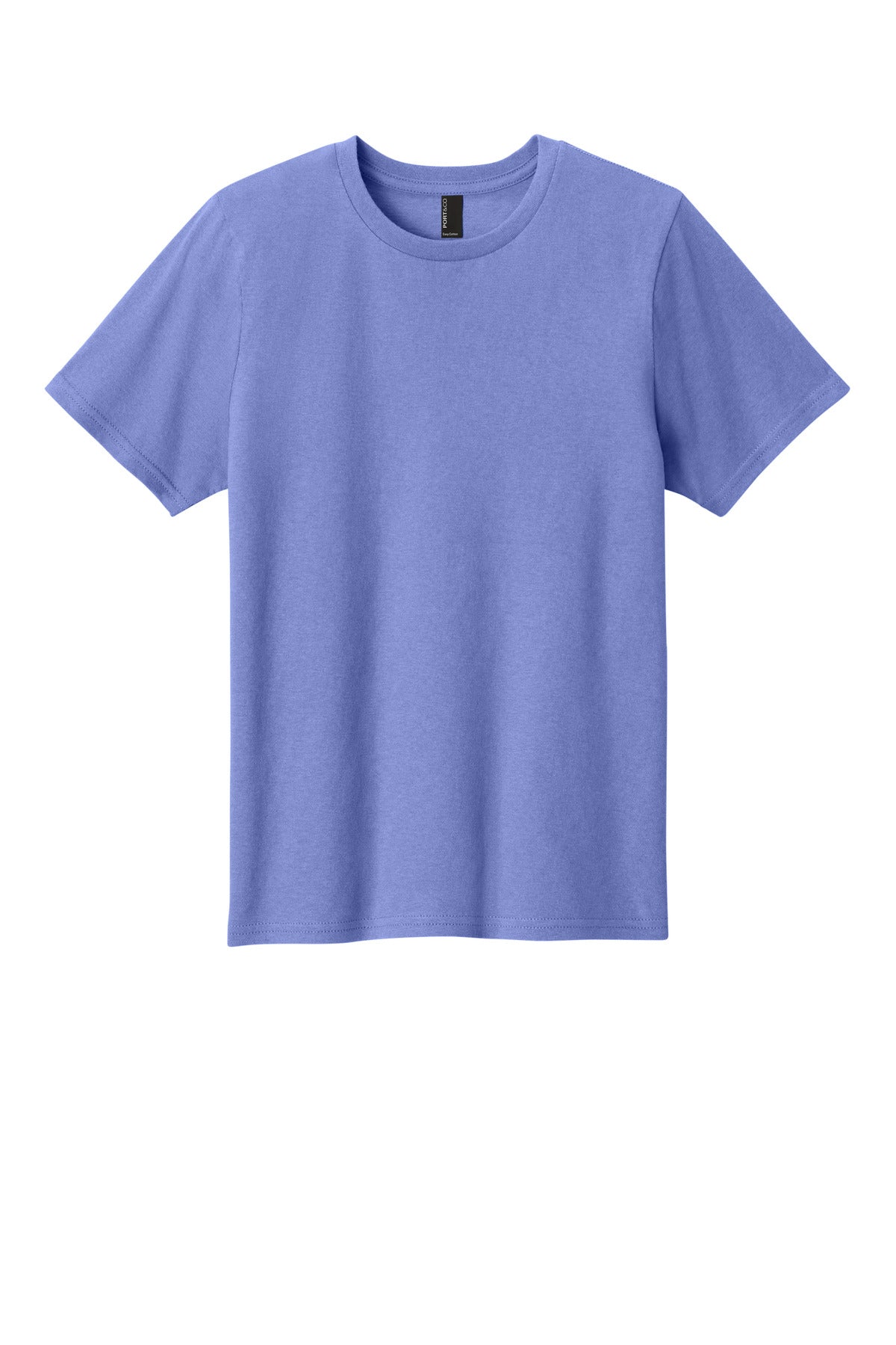 Front View of Violet Port & Co Youth Easy Cotton Tee PC43Y