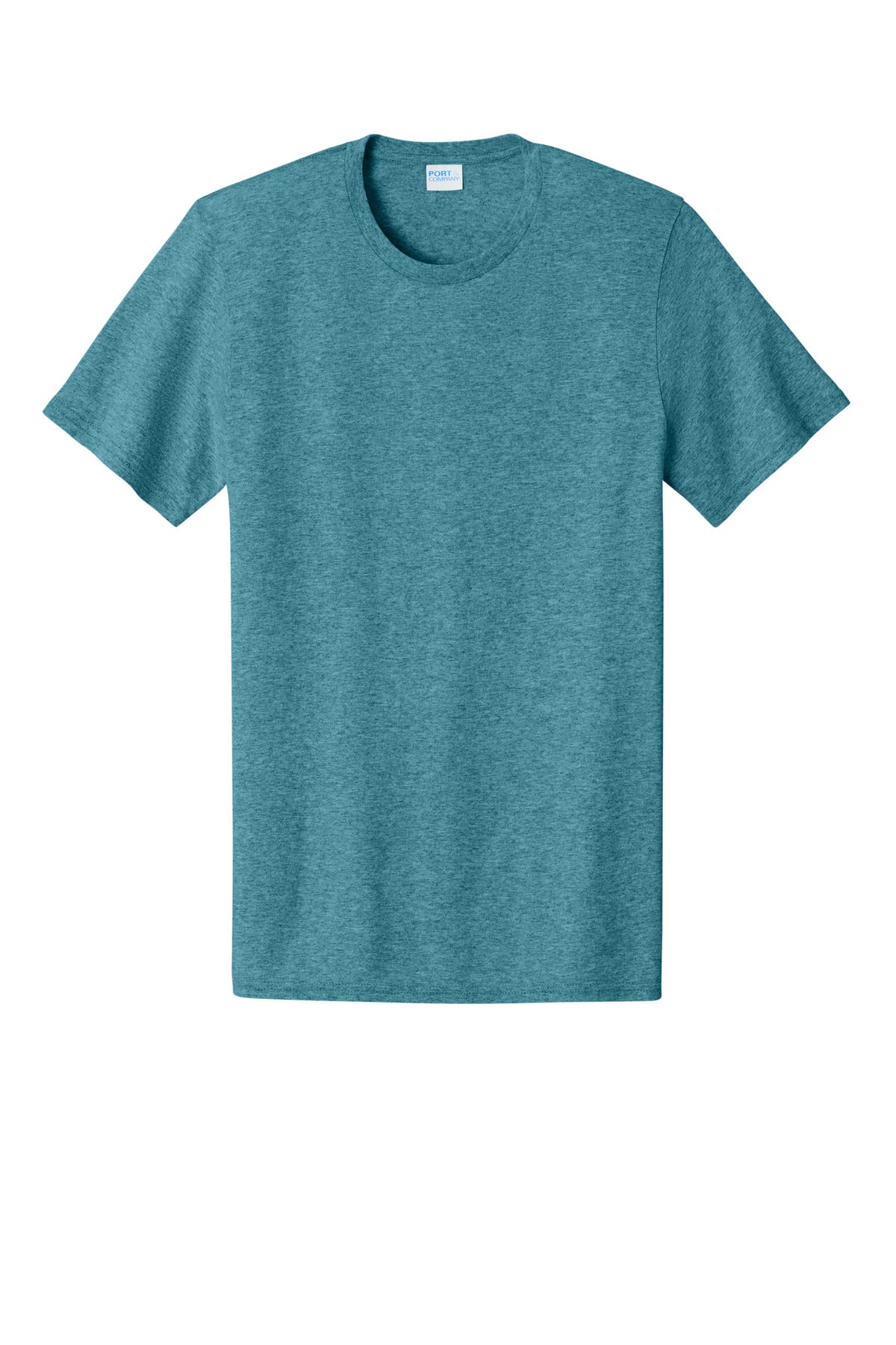 Front View of VivdTealHr Port & Co Easy Cotton Tee PC43
