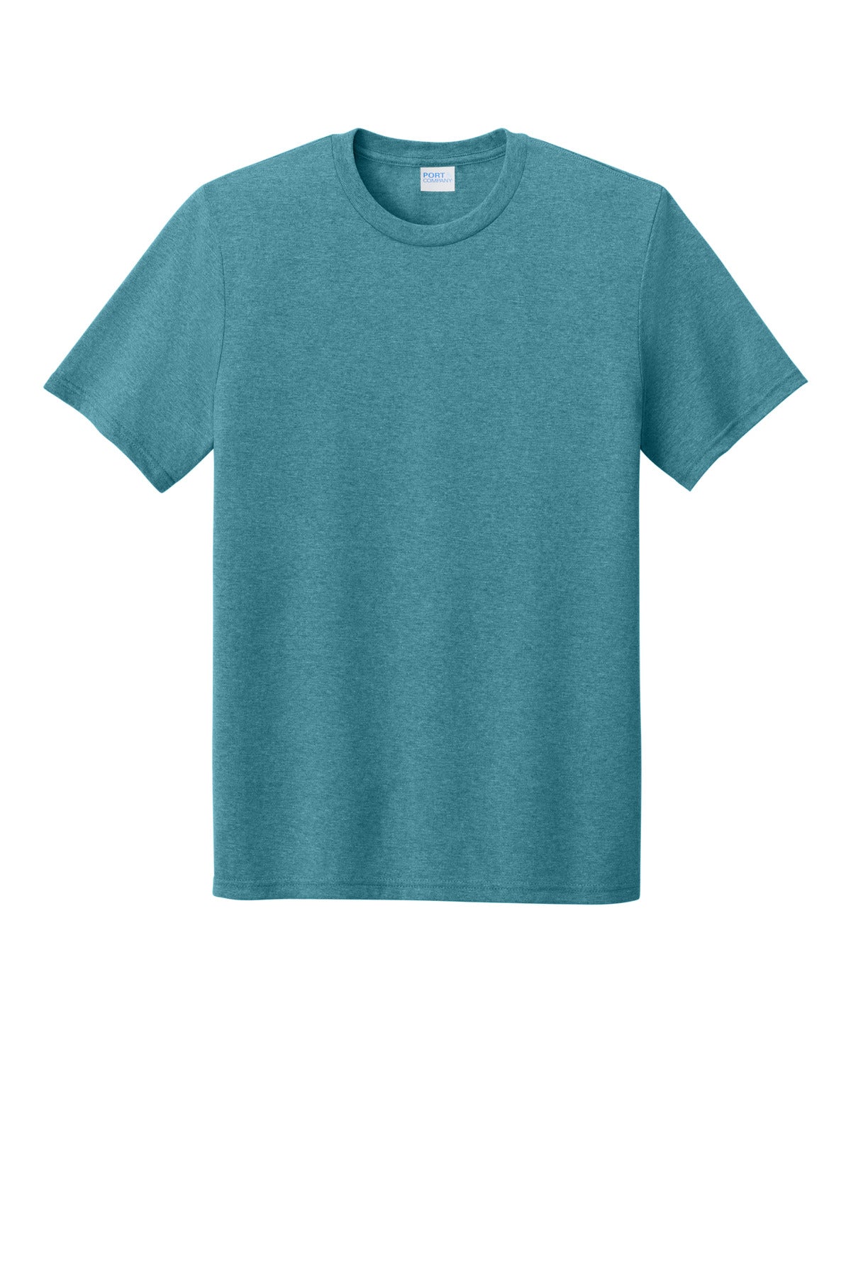 Front View of VivdTealHr Port & Co Tri-Blend Tee. PC330