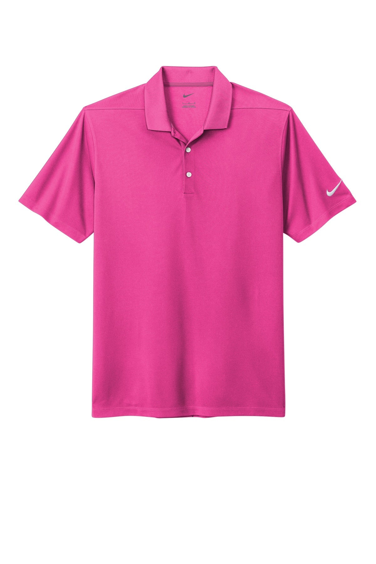 Front View of VividPink Nike Dri-FIT Micro Pique 2.0 Polo NKDC1963