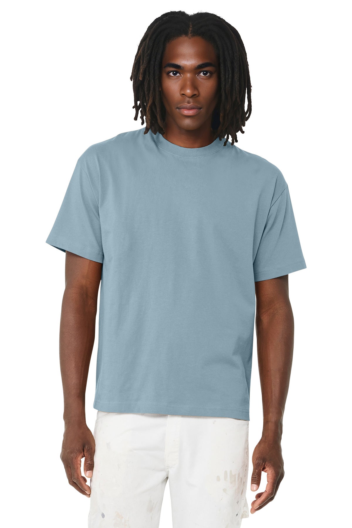 Front View of VtgDenim BELLA+CANVAS Unisex 6-Ounce Heavyweight Tee BC3010
