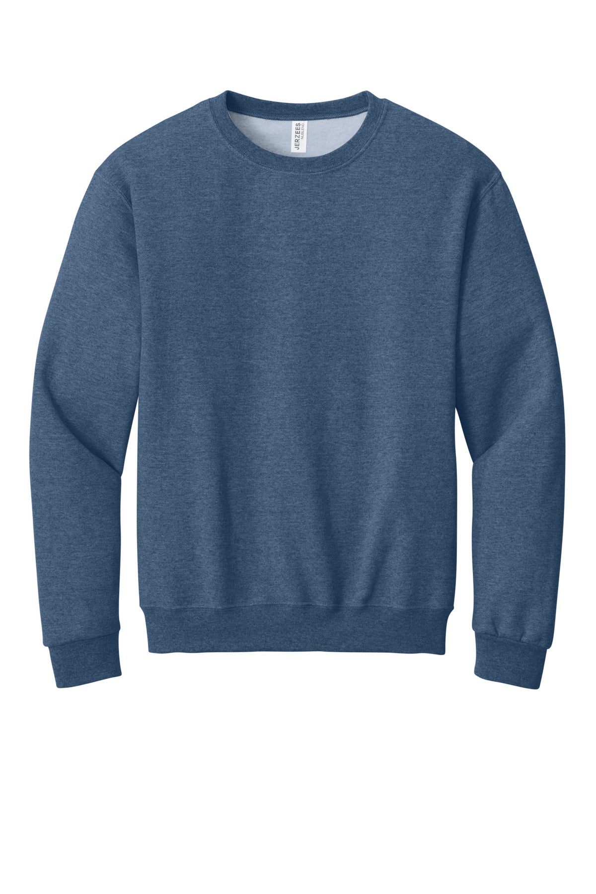 Front View of VtgHtrBl Jerzees - NuBlend Crewneck Sweatshirt. 562M