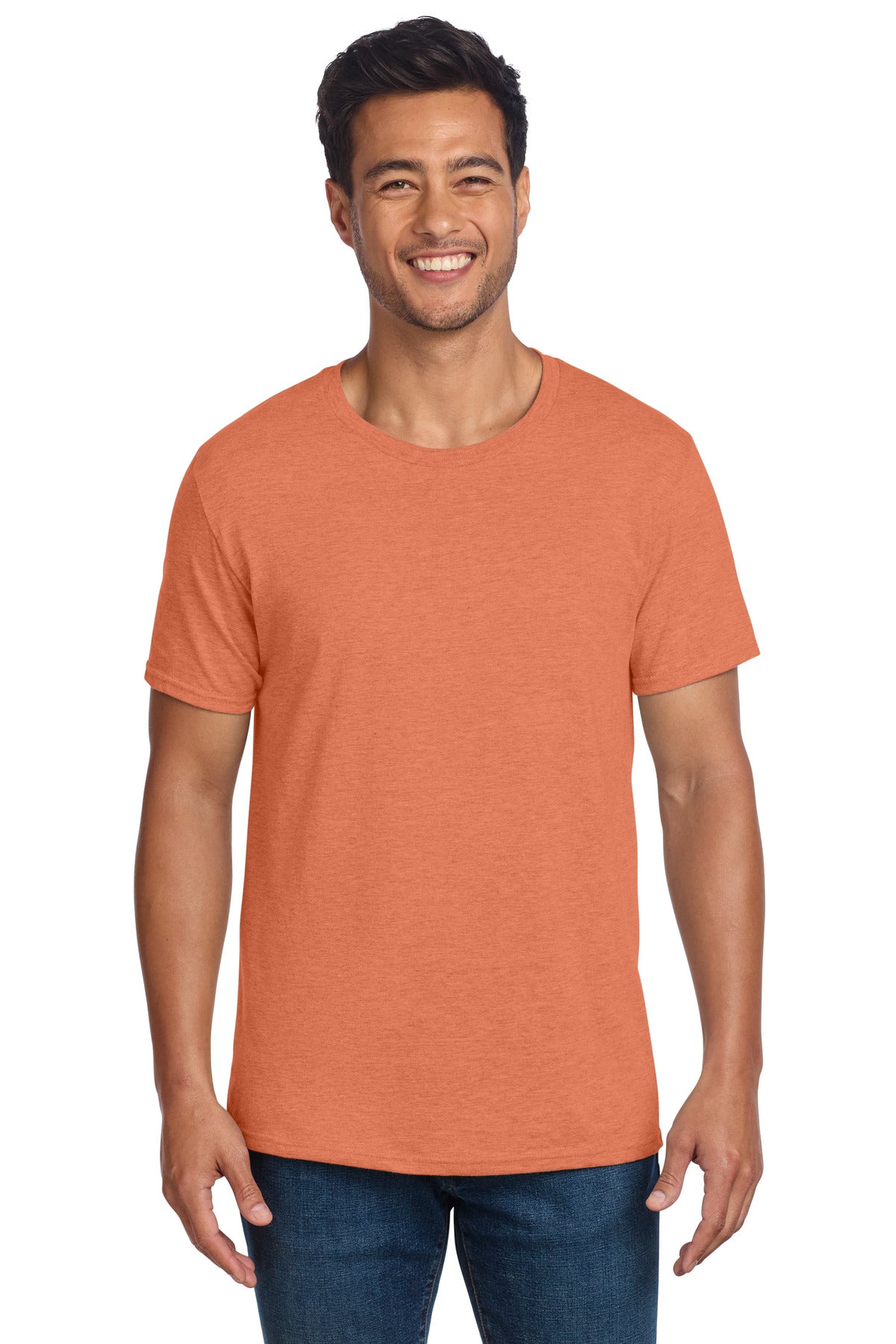 Front View of VtgHtrOrge Jerzees Premium Blend Ring Spun T-Shirt 560M