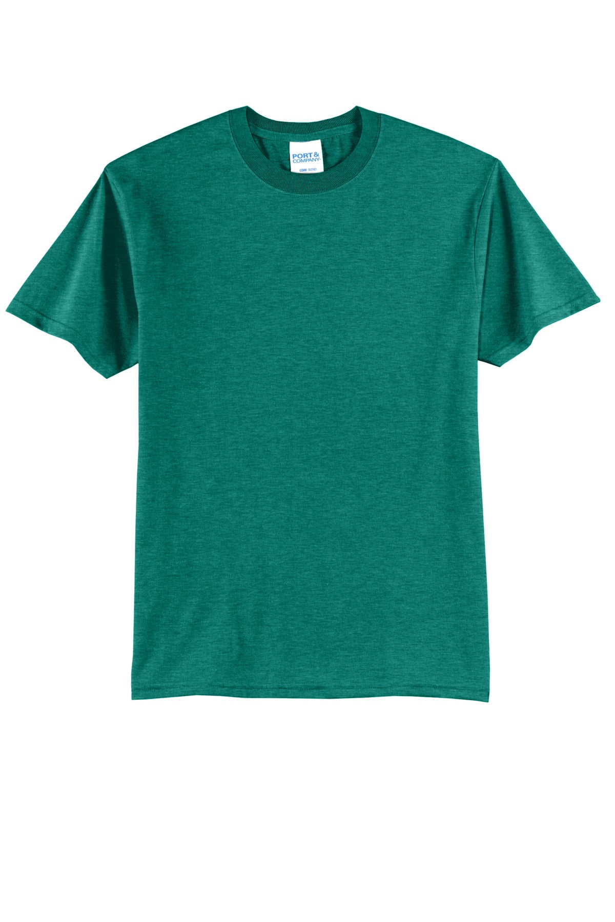 Front View of VtgJadeGrn Port & Co Core Blend Tee. PC55