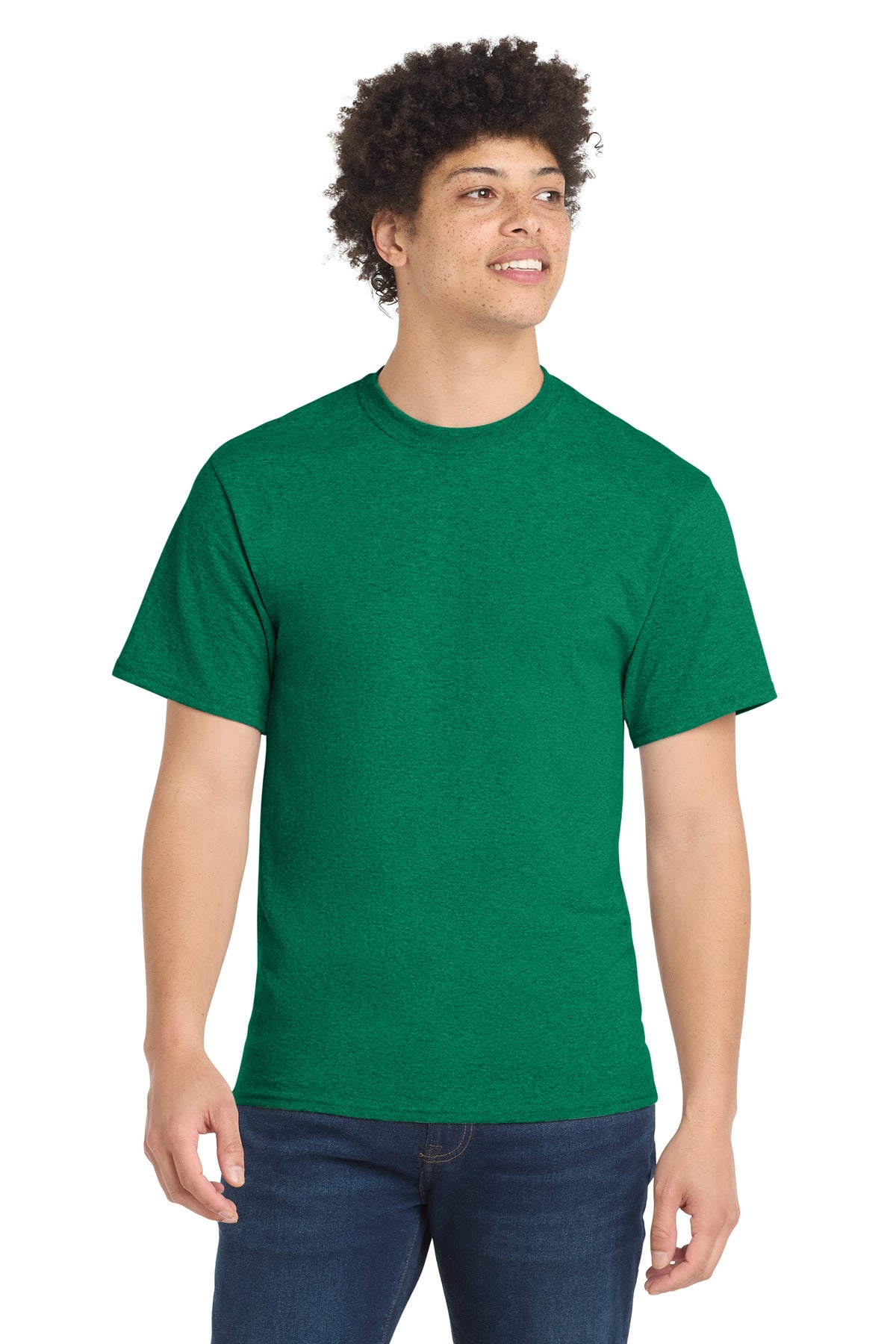 Front View of VtgKelly Port & Co Core Blend Tee. PC55