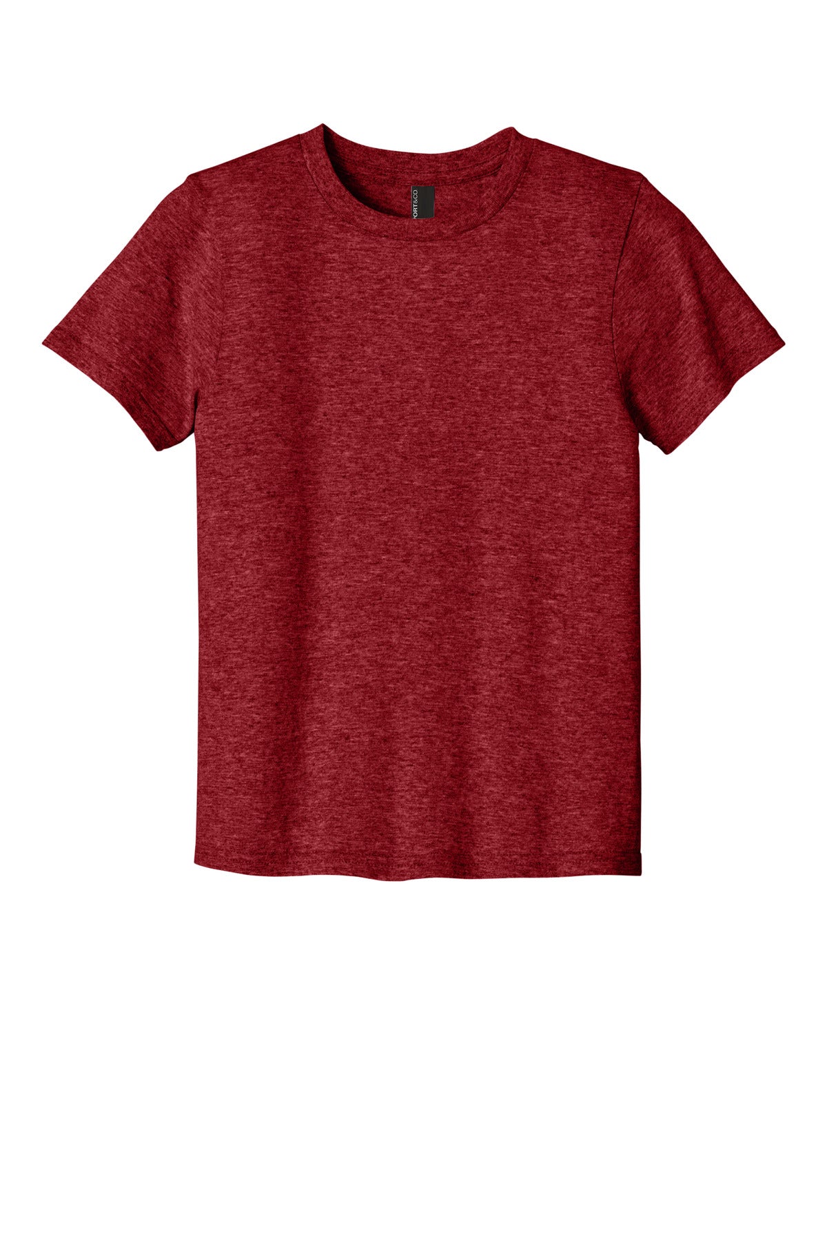 Front View of VtgRed Port & Co Youth Easy Cotton Tee PC43Y