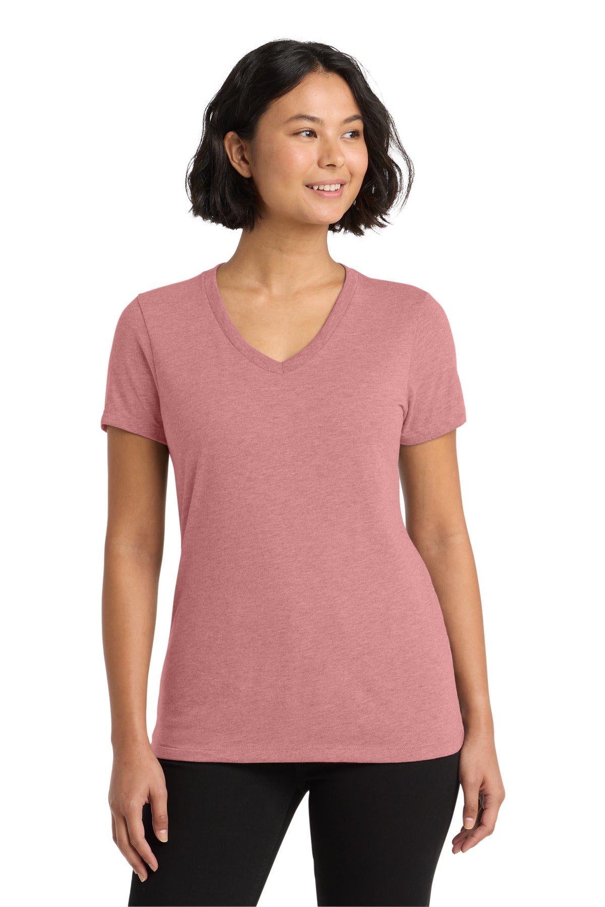 Front View of VtgRose Allmade Women's Tri-Blend V-Neck Tee AL2018