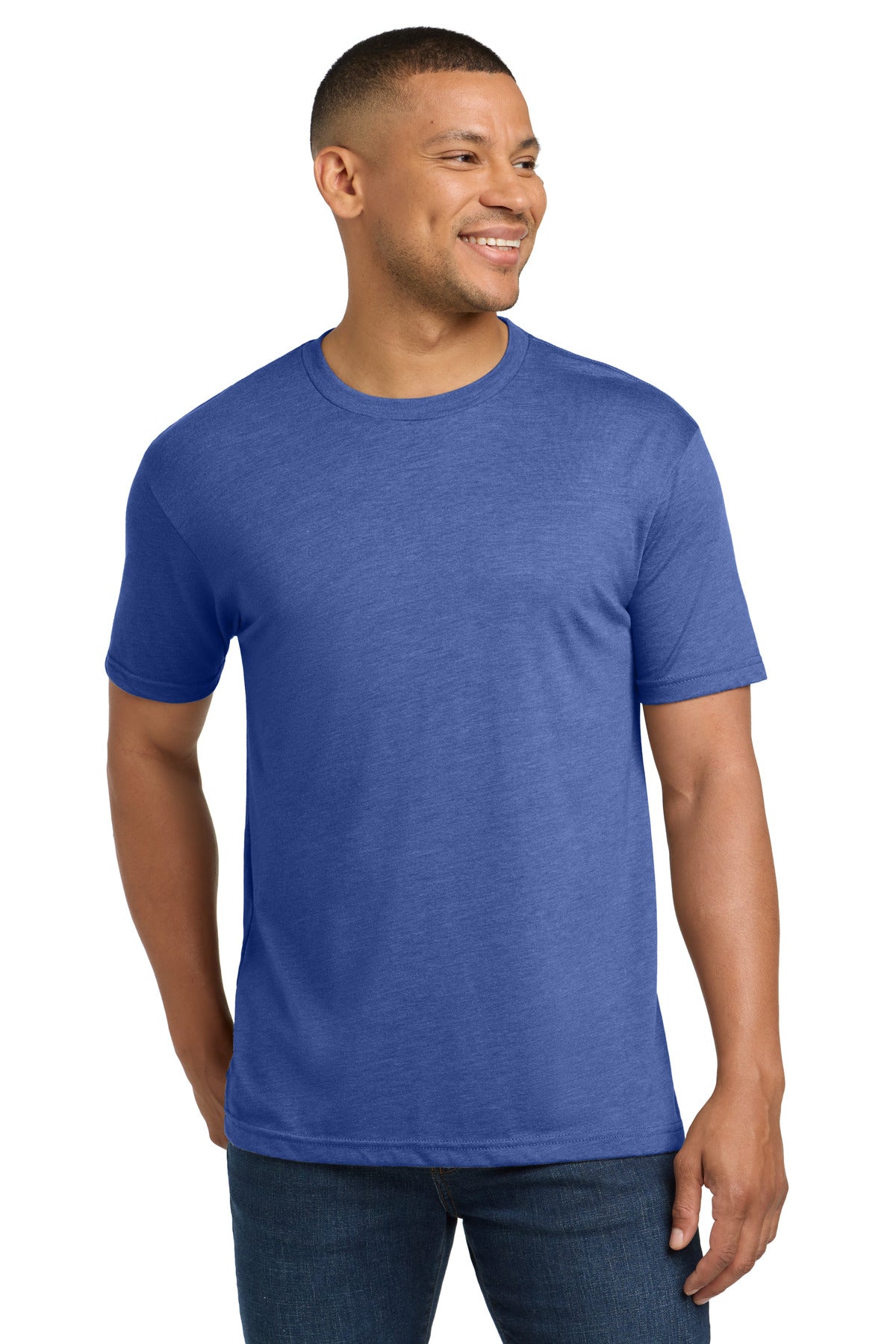 Front View of VtgRoyal Next Level Apparel Adult Tri-Blend Tee. NL6010