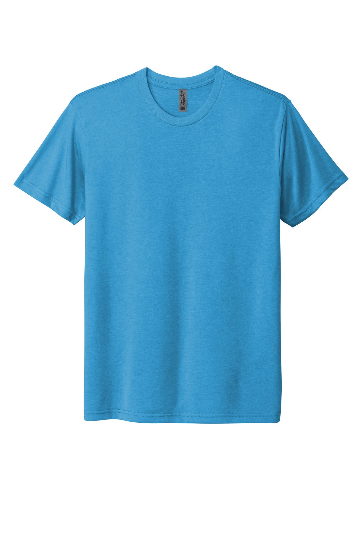 Front View of VtgTurq Next Level Apparel Adult Tri-Blend Tee. NL6010