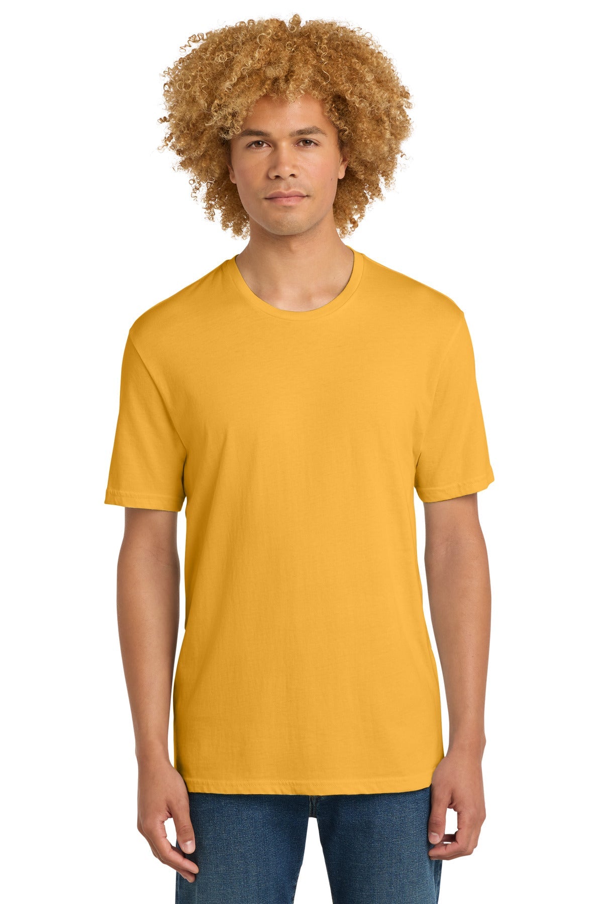 Front View of WarmGold District Perfect Weight Tee. DT104