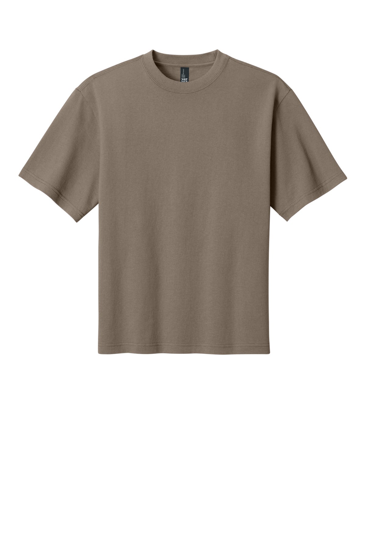 Front View of WarmTaupe District 7-Oz. Gritty Tee DT7075