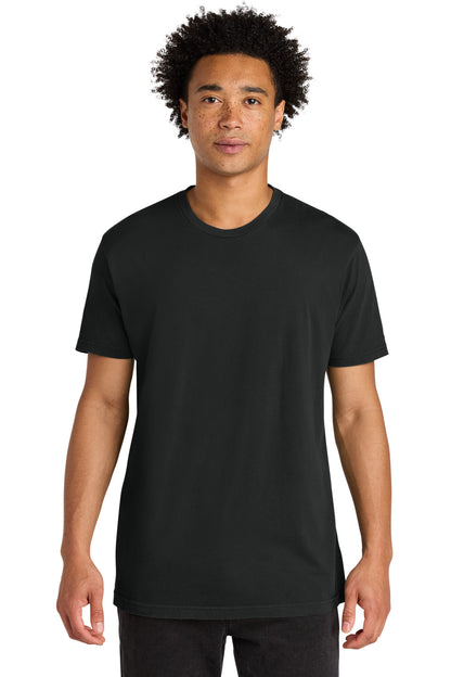 Front View of WashedBlk Next Level Apparel Soft Wash Cotton Tee NL3600SW
