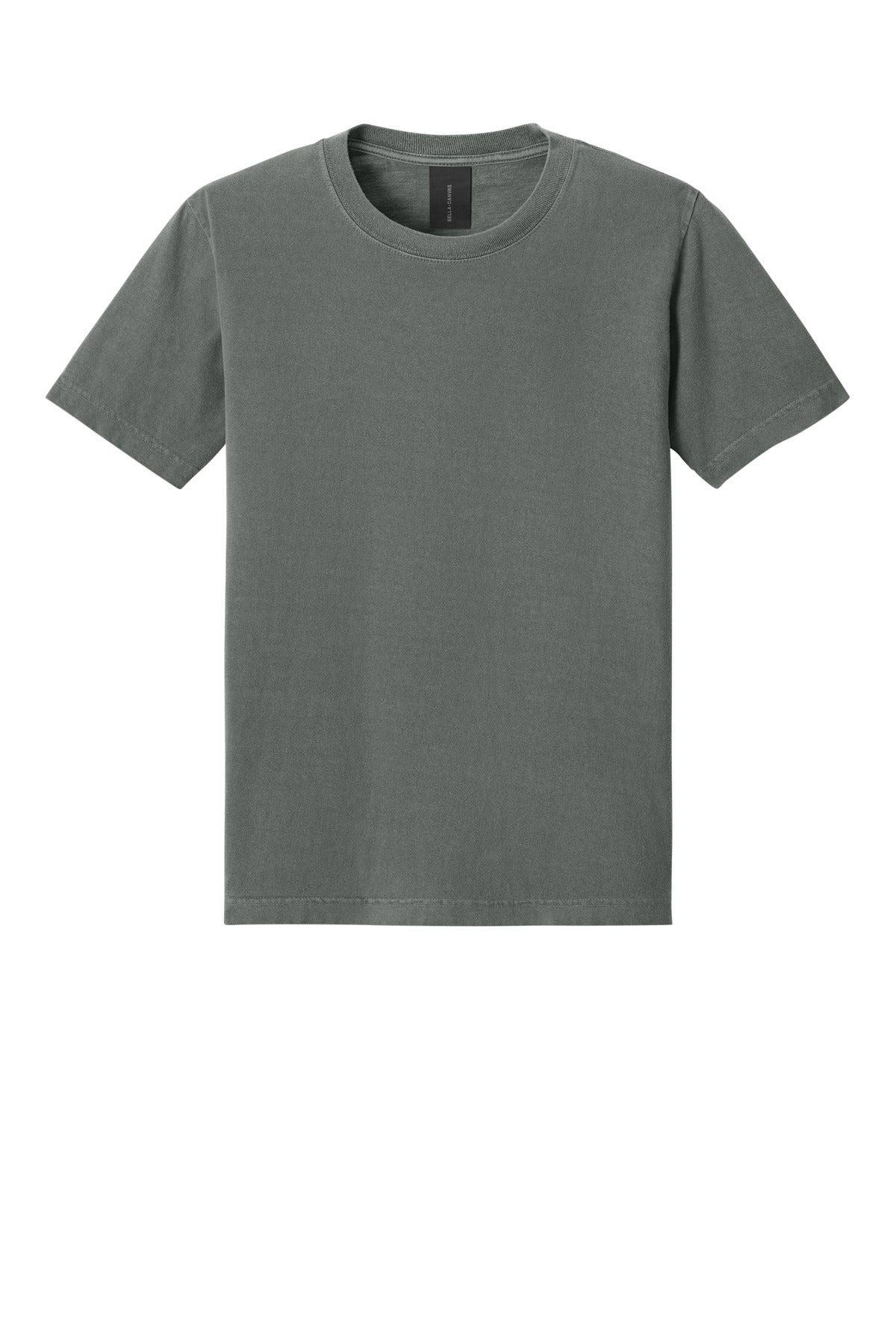 Front View of WashedGrey BELLA+CANVAS Unisex Heavyweight Garment-Dyed Tee BC4810GD