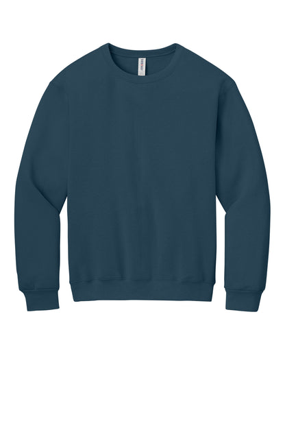 Front View of WashedNavy Jerzees Rugged Unisex Crewneck Sweatshirt C12M