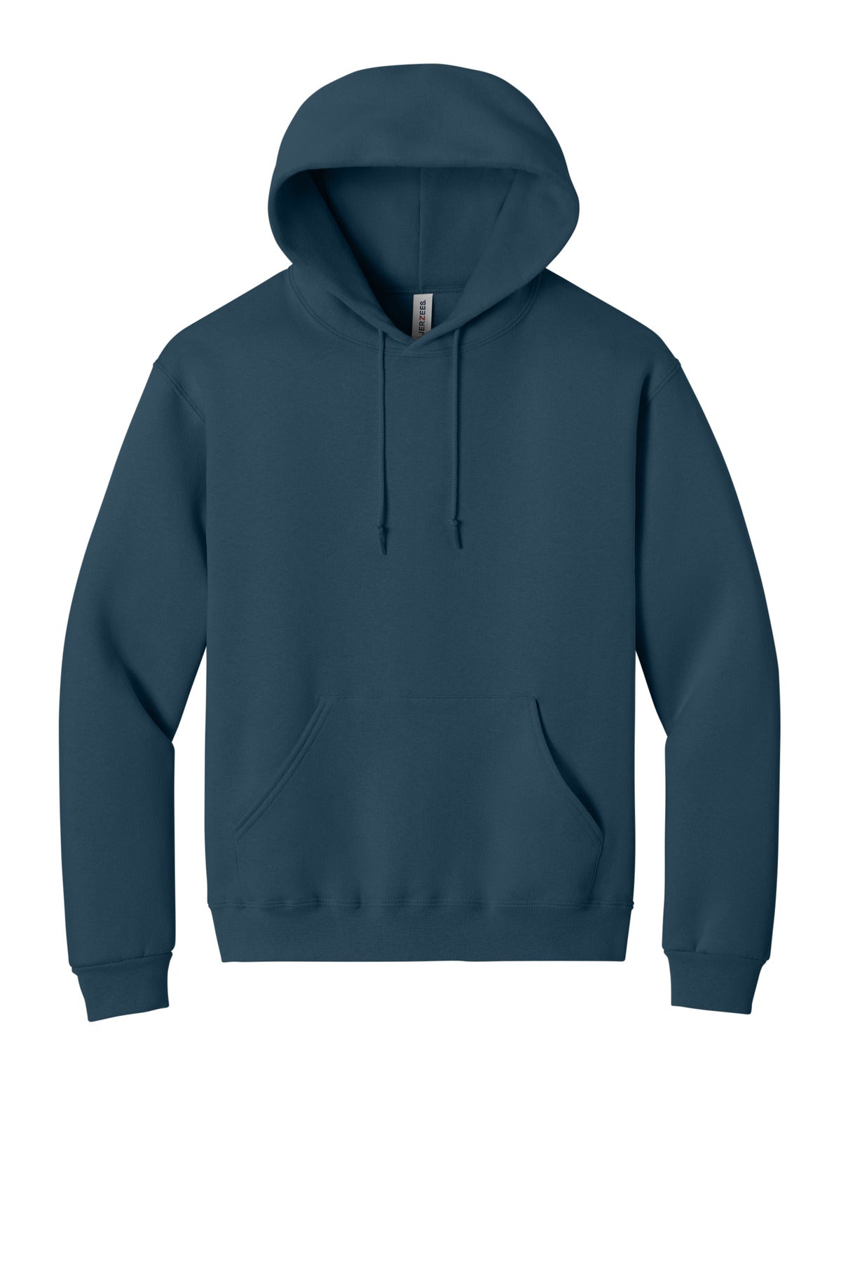 Front View of WashedNavy Jerzees Rugged Unisex Hooded Sweatshirt H12M