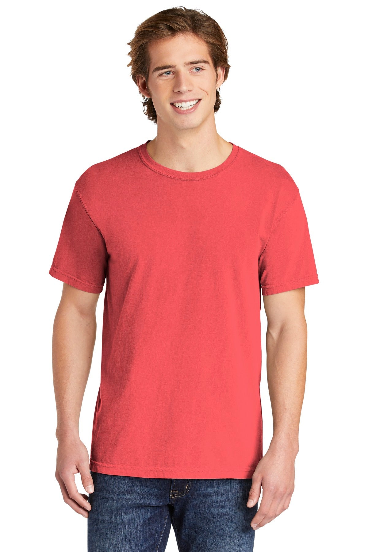 Front View of Watermelon COMFORT COLORS Heavyweight Ring Spun Tee. 1717