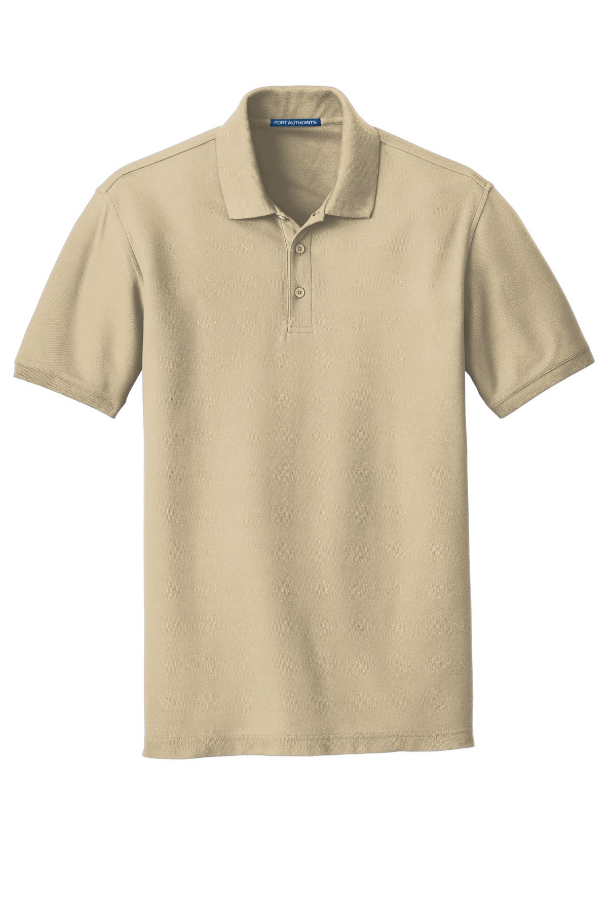 Front View of Wheat Port Authority Core Classic Pique Polo. K100