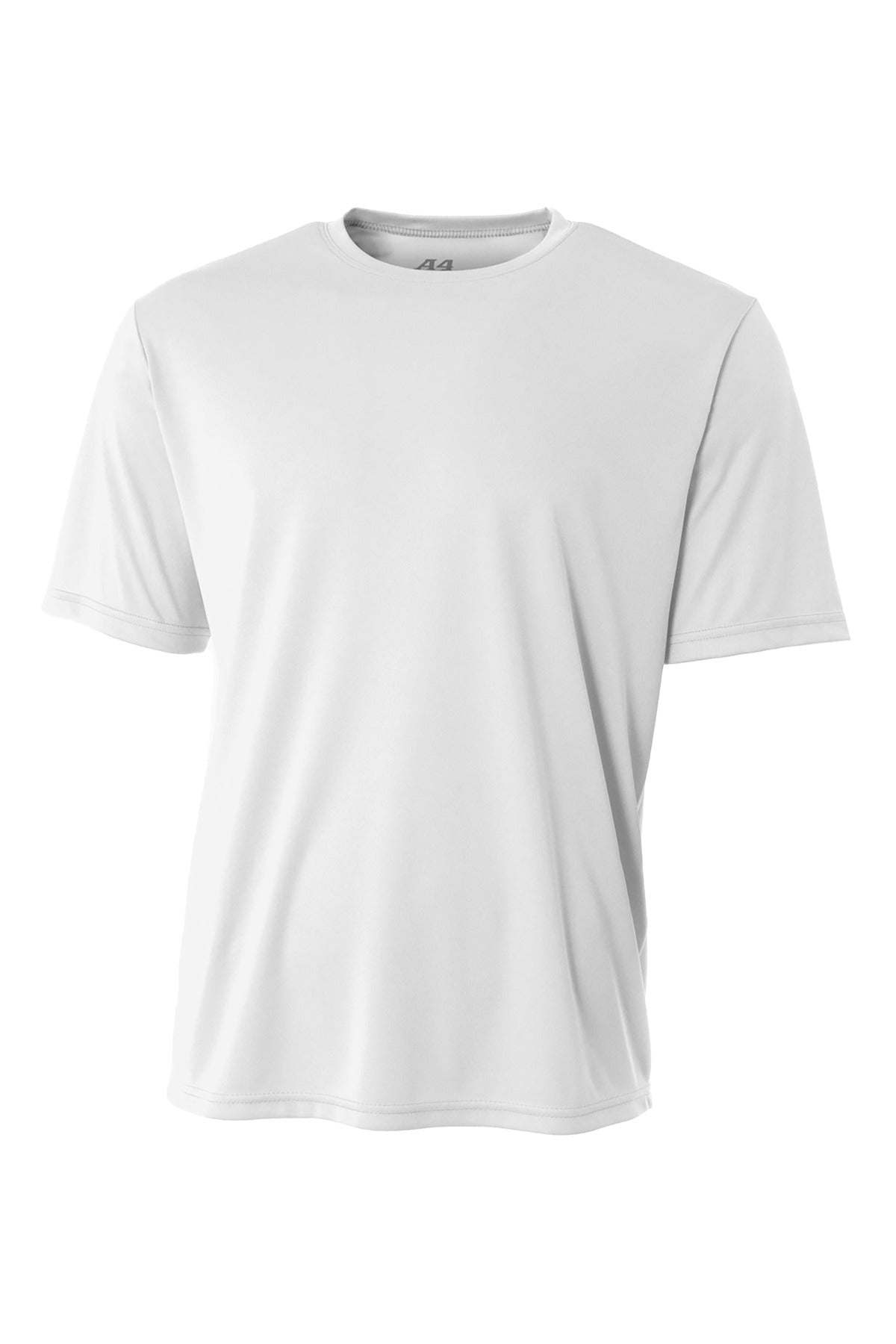 Front View of White A4 Youth Cooling Performance Short Sleeve Tee A4NB3142