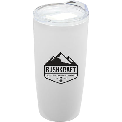 Front View of White Coastal Double Wall Tumbler 22 oz