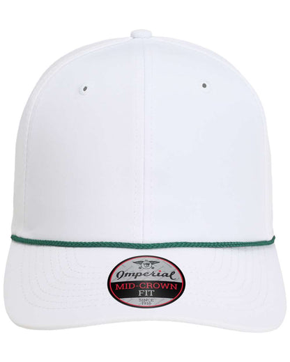 Front View of White/ Dark Green The Wingman Cap - 7054