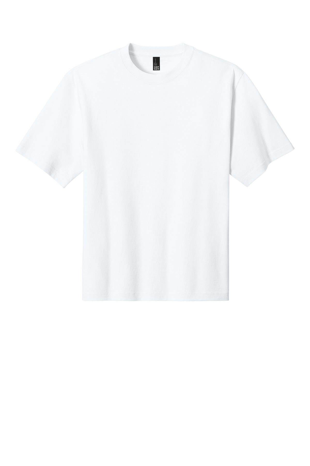 Front View of White District 7-Oz. Gritty Tee DT7075