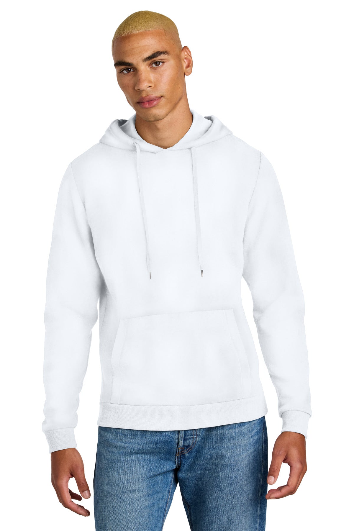 Front View of White District Perfect Tri Fleece Pullover Hoodie DT1300