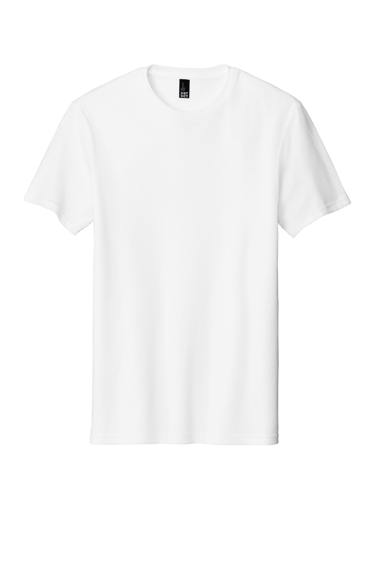 Front View of White District The Concert Tee DT5000
